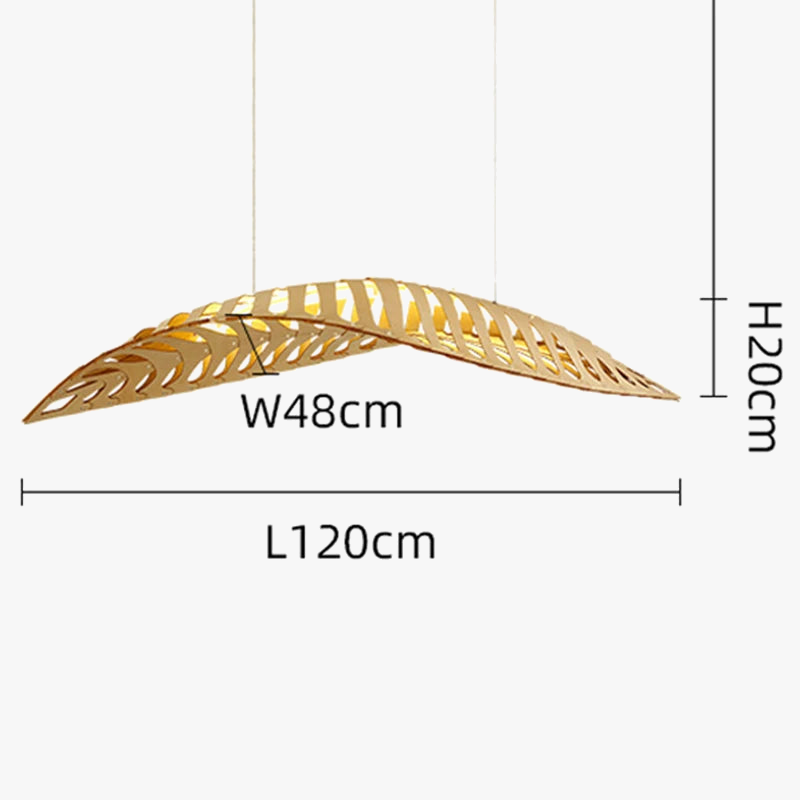 Lustre en bois à chevrons : Art moderne et design