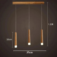 Suspension en bois contemporain | Marco Lucetti 3 tête / Blanc