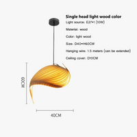 Suspension nordique en bois naturel