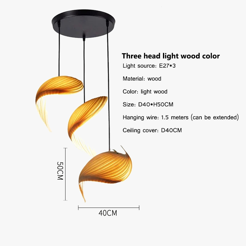 Suspension nordique en bois naturel