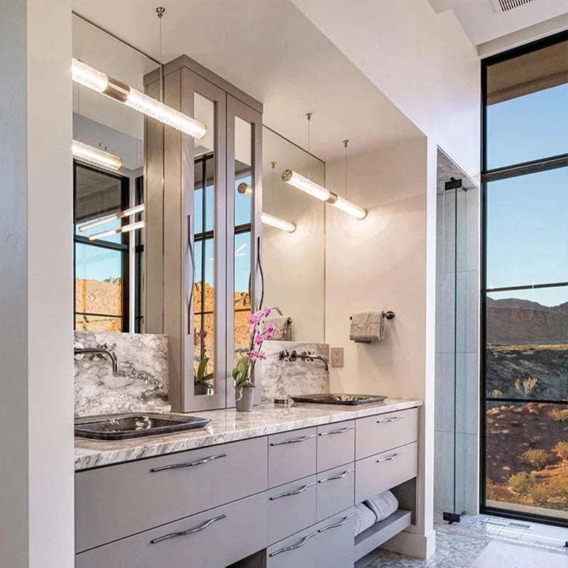 Suspension en bois design nordique moderne avec LED gradable | Marco Lucetti