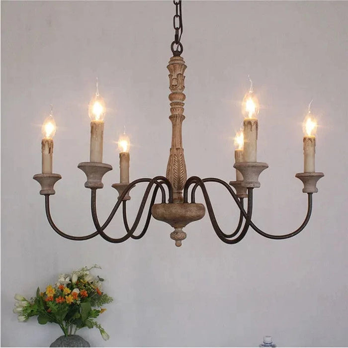 Suspension en bois « French Touch » pour salon | Marco Lucetti Couleur bois vintage