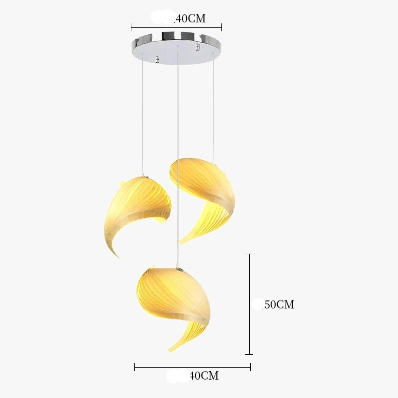 Suspension en bois japonaise - Ligne Longue | Marco Lucetti 3 lampes