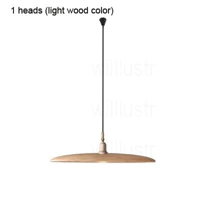 Suspension en bois - Lustre design minimaliste pour salle à manger, restaurant et hôtel | Marco Lucetti 1 couleur de phare