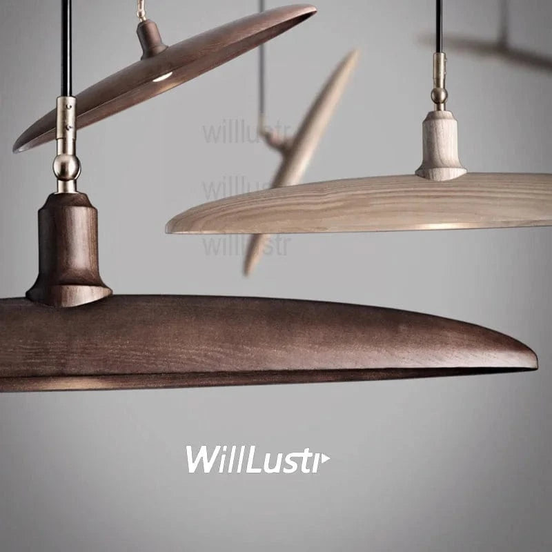 Suspension en bois - Lustre design minimaliste pour salle à manger, restaurant et hôtel | Marco Lucetti