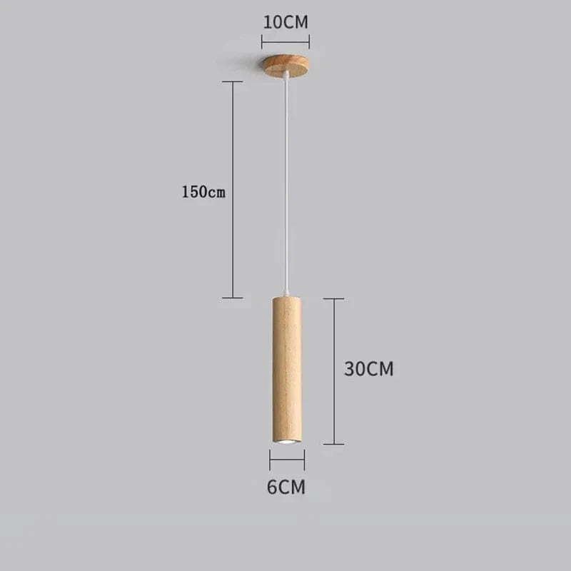 Suspension en bois moderne LED pour salle à manger, chambre et restaurant | Marco Lucetti 1 / Lumière chaude