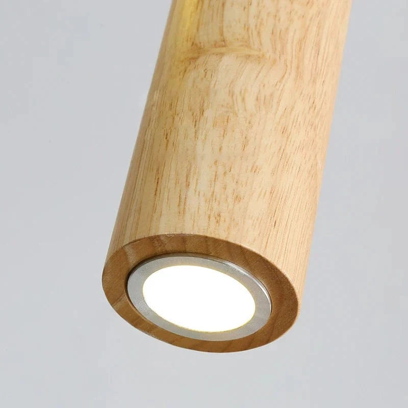 Suspension en bois moderne LED pour salle à manger, chambre et restaurant | Marco Lucetti