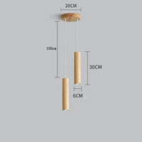 Suspension en bois moderne LED pour salle à manger, chambre et restaurant | Marco Lucetti 2 / Lumière chaude
