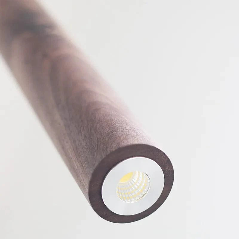 Suspension en bois modernes - Lampe suspendue en noyer et hêtre, éclairage LED design | Marco Lucetti