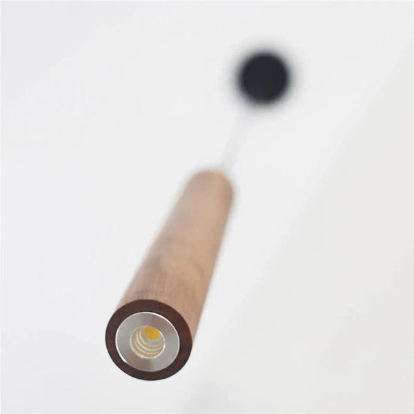 Suspension en bois modernes - Lampe suspendue en noyer et hêtre, éclairage LED design | Marco Lucetti