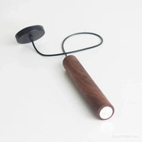 Suspension en bois modernes - Lampe suspendue en noyer et hêtre, éclairage LED design | Marco Lucetti Noyer noir 1 / Lumière chaude 3000K