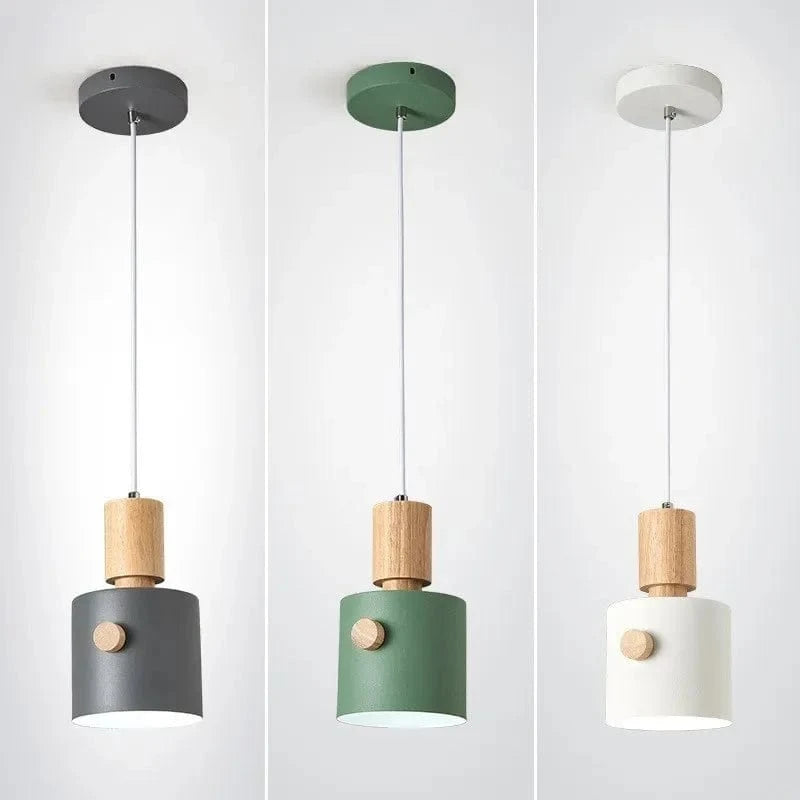 Suspension en bois nordiques LED Macaron, lampe décorative d'intérieur suspendue - Marque Scandinave | Marco Lucetti