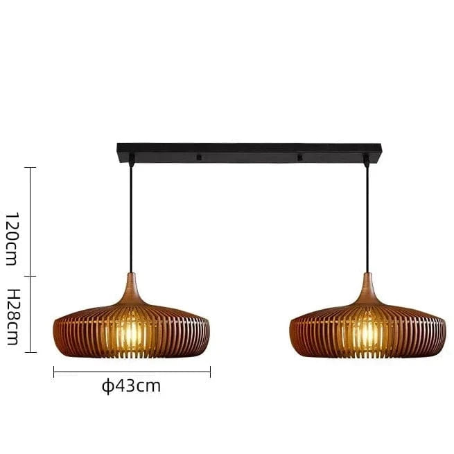 Suspension en bois pour restaurant japonais. | Marco Lucetti B2