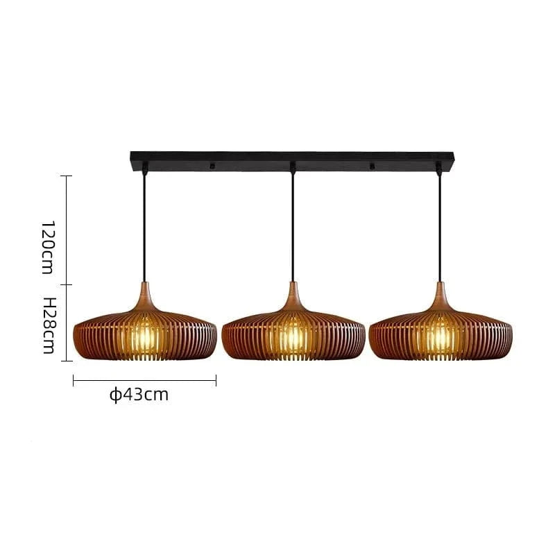 Suspension en bois pour restaurant japonais. | Marco Lucetti B3