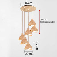 Suspension en bois style japonais Bar - Élégance naturelle | Marco Lucetti Rond / 6