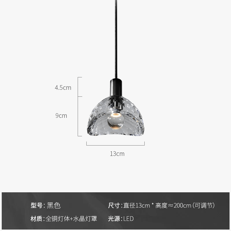 Suspension en cristal K9 LED de luxe postmoderne | Marco Lucetti