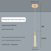 Suspension en cristal moderne. | Marco Lucetti C lumière chaude