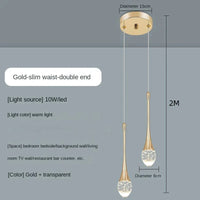 Suspension en cristal moderne. | Marco Lucetti D lumière chaude