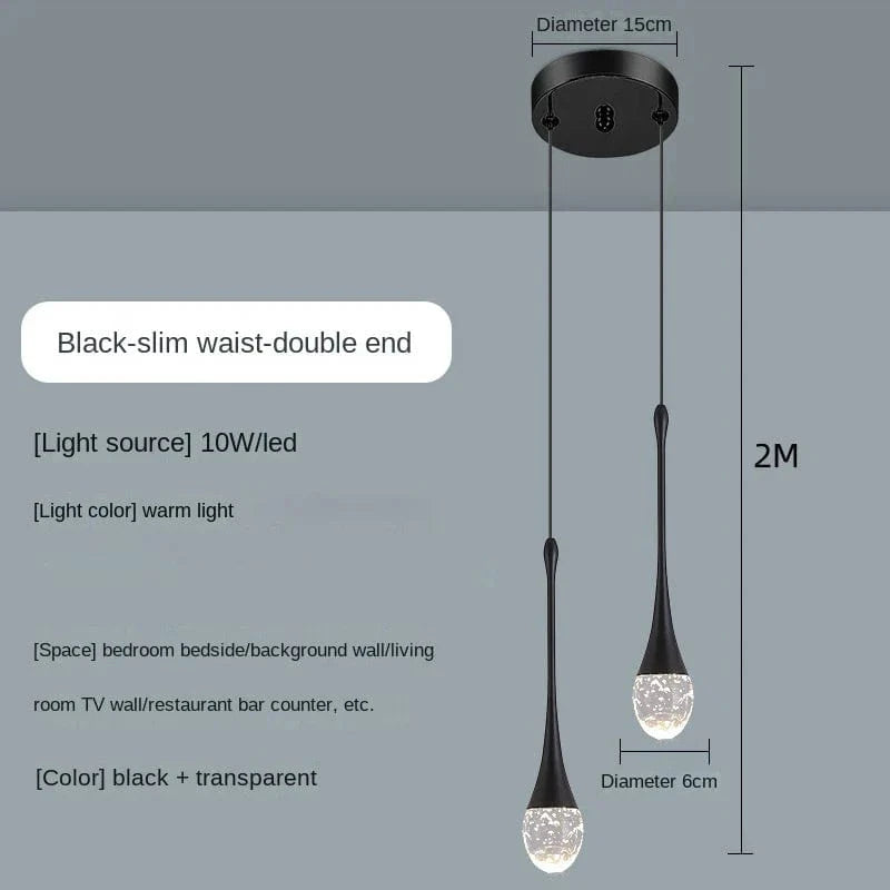 Suspension en cristal moderne. | Marco Lucetti E lumière chaude