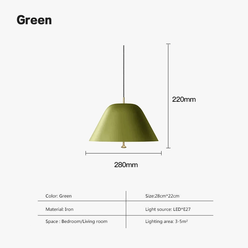 Suspension en fer au design nordique avec LED | Marco Lucetti