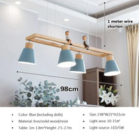 Suspension en fer nordique minimaliste en bois Macaron - Édition Scandinave