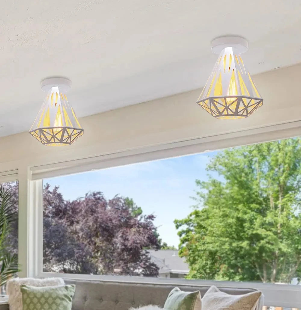 Suspension en fer Vintage Industriel pour Maison Salon Cuisine Île Plafond Lampe LED | Marco Lucetti