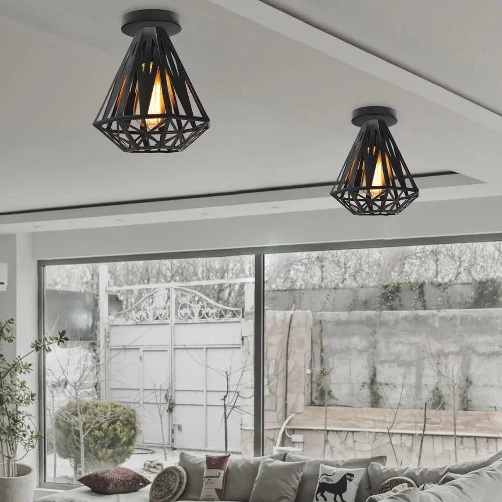 Suspension en fer Vintage Industriel pour Maison Salon Cuisine Île Plafond Lampe LED | Marco Lucetti