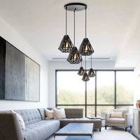 Suspension en fer Vintage Industriel pour Maison Salon Cuisine Île Plafond Lampe LED | Marco Lucetti