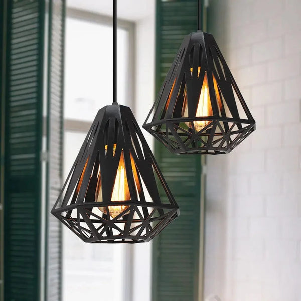 Suspension en fer Vintage Industriel pour Maison Salon Cuisine Île Plafond Lampe LED | Marco Lucetti