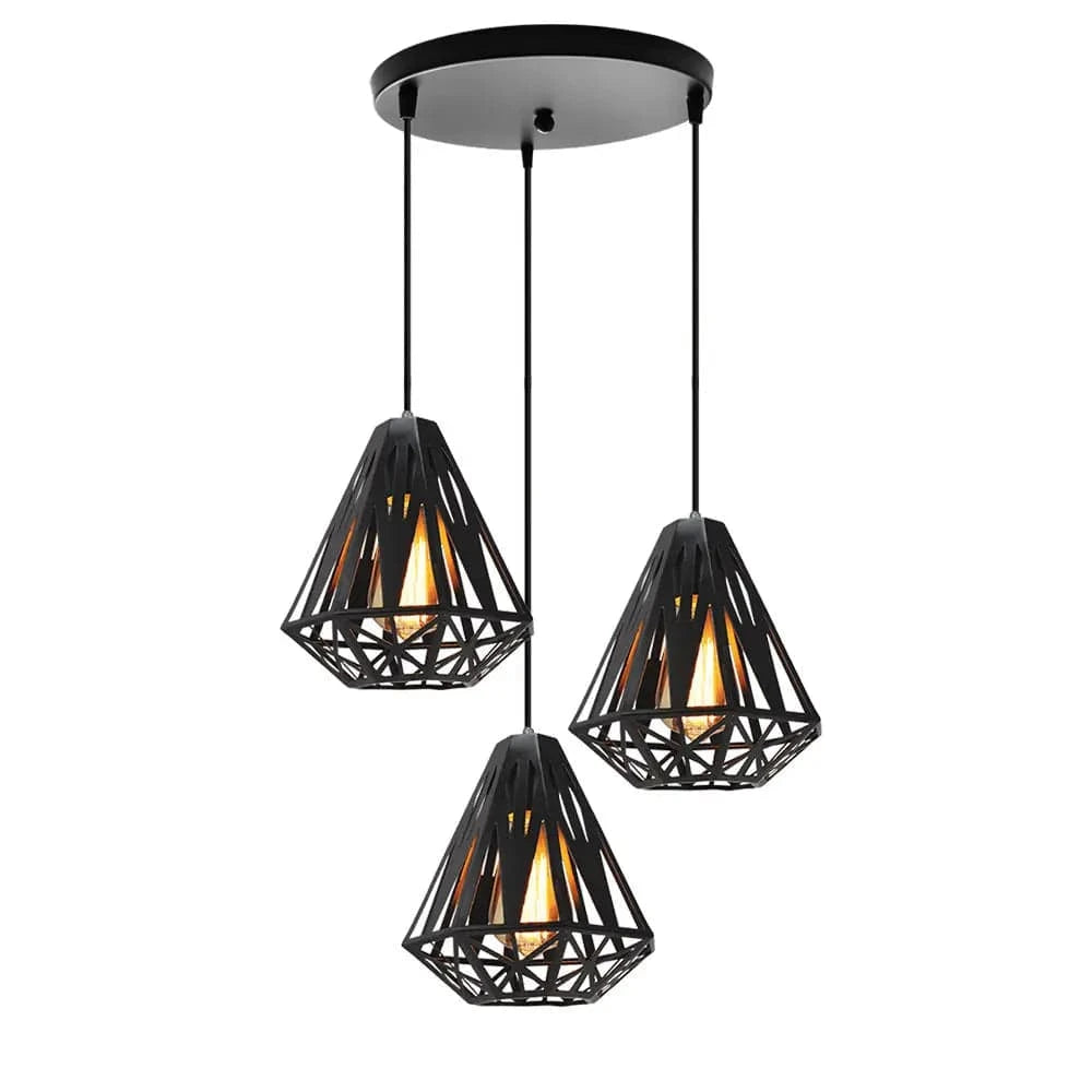 Suspension en fer Vintage Industriel pour Maison Salon Cuisine Île Plafond Lampe LED | Marco Lucetti C1