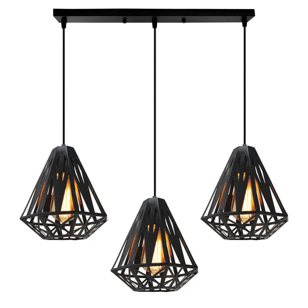 Suspension en fer Vintage Industriel pour Maison Salon Cuisine Île Plafond Lampe LED | Marco Lucetti D1