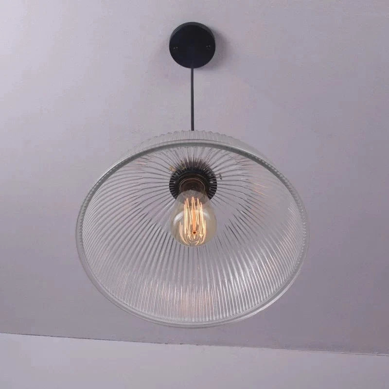 Suspension en laiton et verre transparent "Demi-Boule" | Marco Lucetti