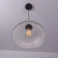 Suspension en laiton et verre transparent "Demi-Boule" | Marco Lucetti