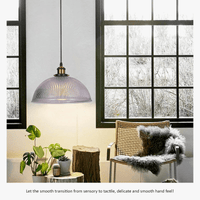 Suspension en laiton et verre transparent "Demi-Boule" | Marco Lucetti