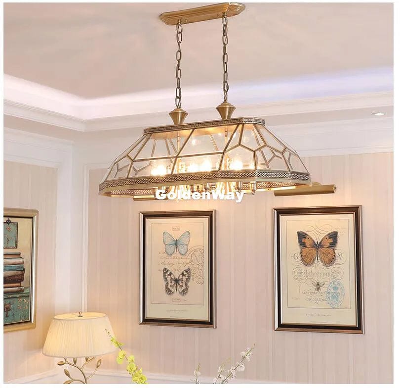 Suspension en laiton européen Antique Decora Bronze avec LED - D85cm x W47cm x H35cm - 12L | Marco Lucetti