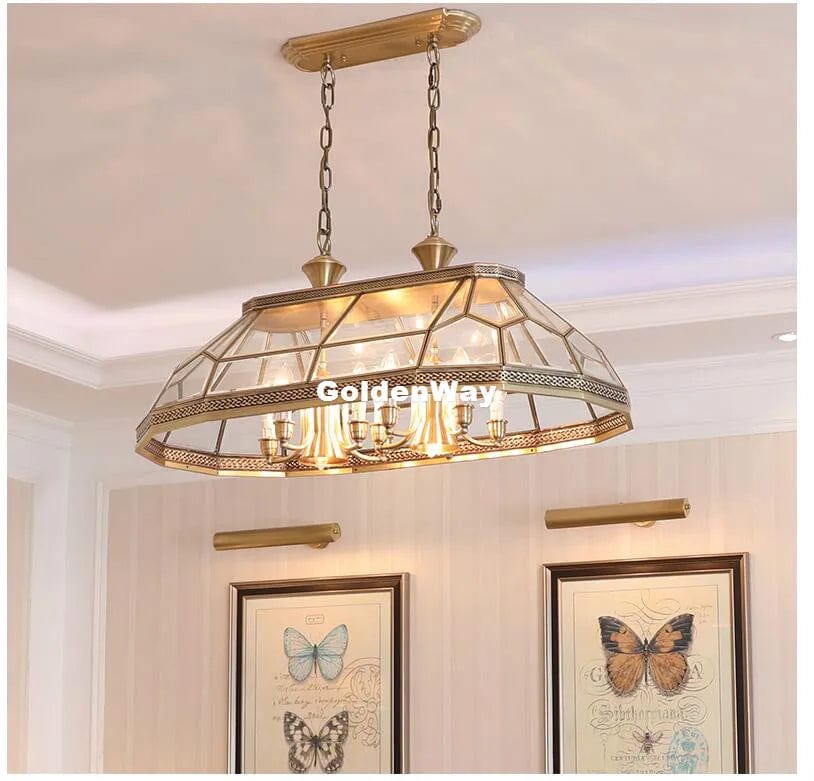 Suspension en laiton européen Antique Decora Bronze avec LED - D85cm x W47cm x H35cm - 12L | Marco Lucetti