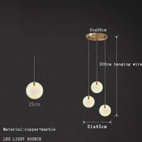 Suspension en marbre au design contemporain | Marco Lucetti C R3 / Lumière chaude