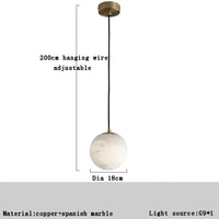 Suspension en marbre au design contemporain | Marco Lucetti E / Lumière chaude