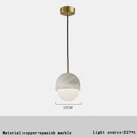 Suspension en marbre au design contemporain | Marco Lucetti F / Lumière chaude