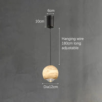 Suspension en marbre de design moderne et luxueux | Marco Lucetti Dia12cm / Blanc chaud