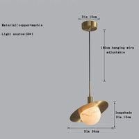 Suspension en marbre de luxe | Marco Lucetti UN / Lumière chaude