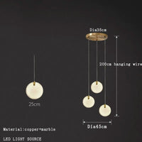 Suspension en marbre design moderniste | Marco Lucetti C R3 / Lumière chaude