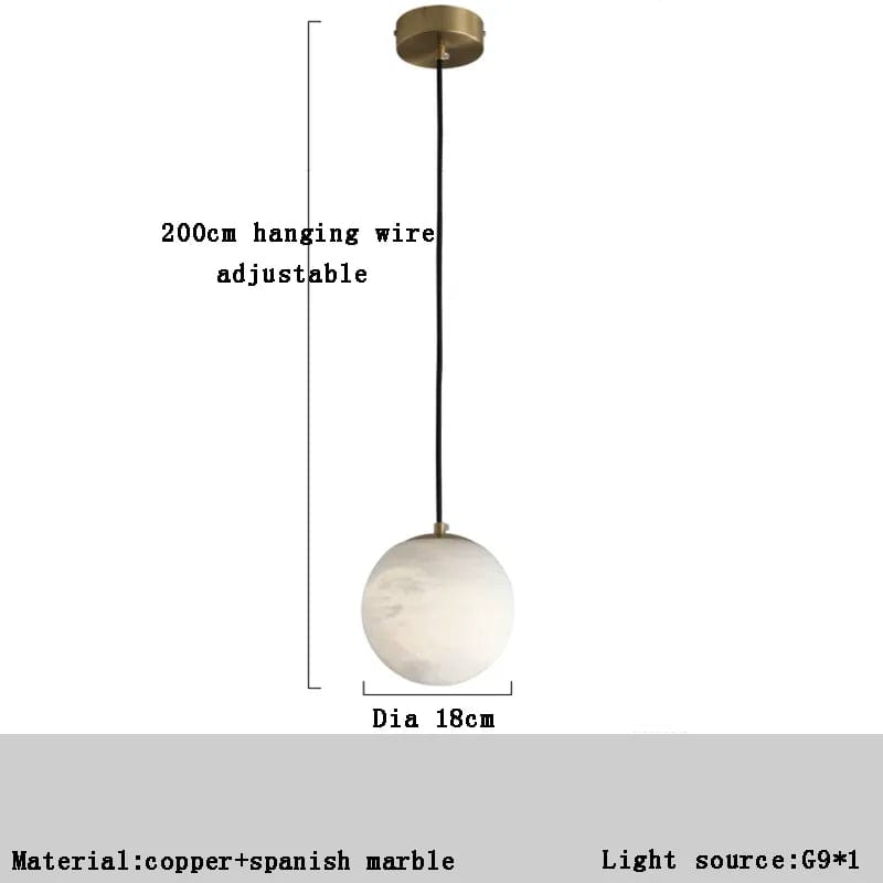 Suspension en marbre design moderniste | Marco Lucetti E / Lumière chaude