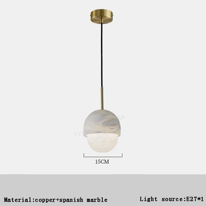 Suspension en marbre design moderniste | Marco Lucetti F / Lumière chaude