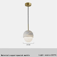 Suspension en marbre design moderniste | Marco Lucetti F / Lumière chaude
