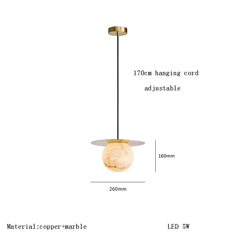 Suspension en marbre design moderniste | Marco Lucetti G / Lumière chaude