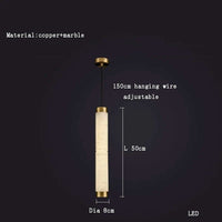 Suspension en marbre design moderniste | Marco Lucetti H1 / Lumière chaude