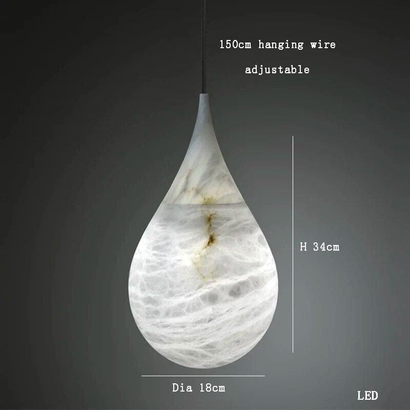 Suspension en marbre design moderniste | Marco Lucetti J. / Lumière chaude