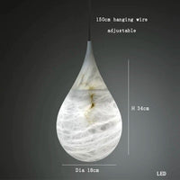 Suspension en marbre design moderniste | Marco Lucetti J. / Lumière chaude