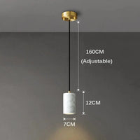 Suspension en marbre italien de luxe | Marco Lucetti Blanc D70xH120MM